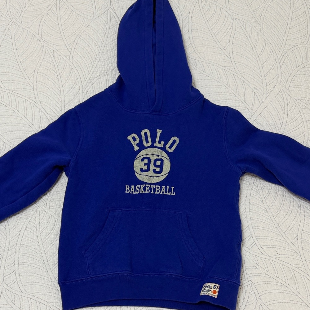 Polo by Ralph Lauren Kids Blue Basketball Hoodie
